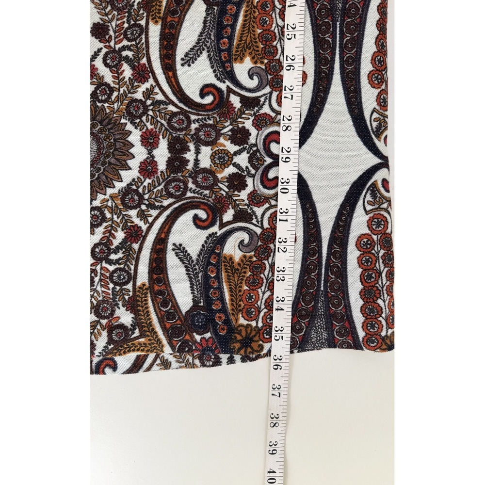 See by Chloé Womens Dress‎ Size 12 Paisley Jacquard Tie Waist Short Sleeve Boho - Picture 12 of 13